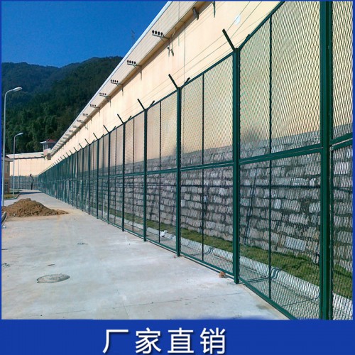 监狱外围钢网墙 会见通道隔离网 AB门隔离网