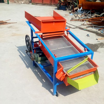 玉米清杂机 家用电大豆筛杂机 双层震动筛选机