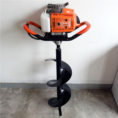 电线杆打眼机 单人操作地钻 小型轻便式挖坑机