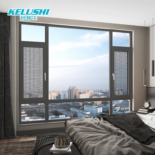 科路士开窗一框2扇带金刚网断桥铝门窗