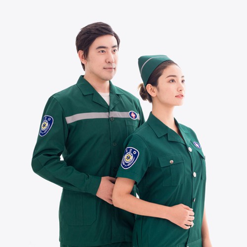 急救服装 医用急救服套装墨绿色分体服厂家