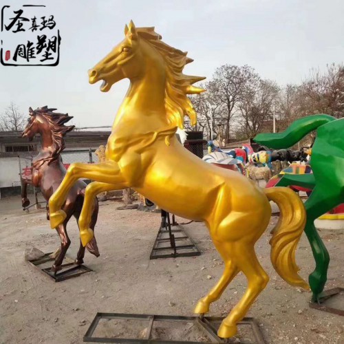 厂家直销青铜雕塑工艺品铜马摆件大型户外景观雕塑来图来样定做