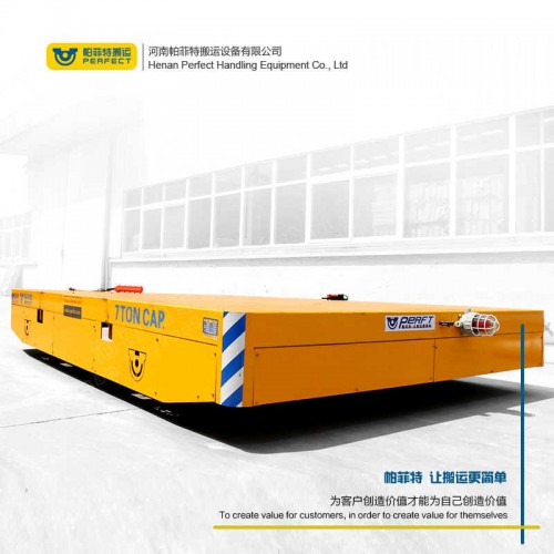 30吨电动无轨搬运车工业蓄电池转运平台运输钢板胶轮小车可定制
