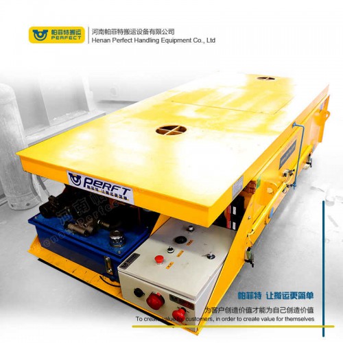 厂家直销线圈处理用蓄电池驱动自动转移小车纸垛转运有轨平车