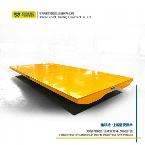 厂家定制电动轨道地平车 手推轨道平板车 50吨蓄电池地平车