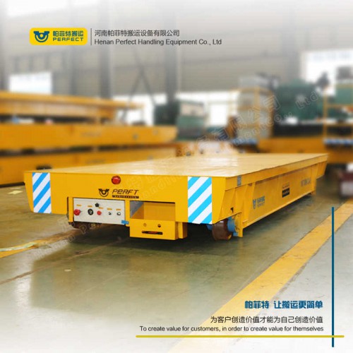 轻型轨道车厂家帕菲特轨道无轨转运平板车蓄电池电动平车