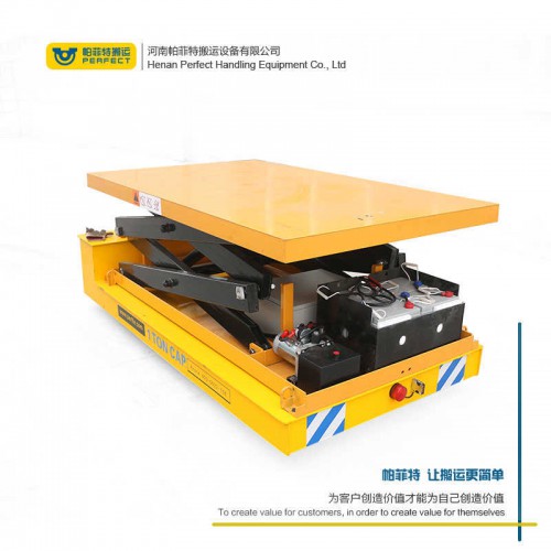 金属材料模具转运车压力模搬运平板车大型泵体运输电动轨道台车