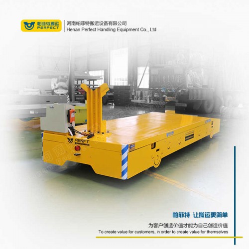 遥控器控制 钢卷过跨车 100吨承重无轨转运车 车间转运设备