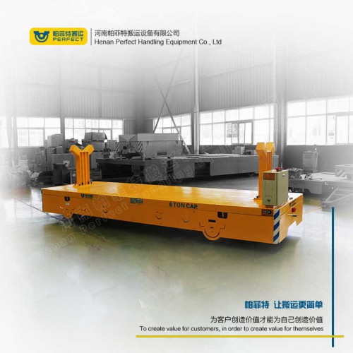 厂家 平板动力轨道车 65吨载重卷材平车 车间转运设备