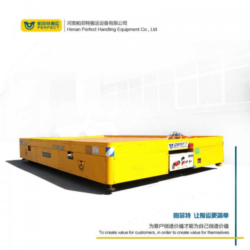 拉运平把车 钢卷过跨车 70吨承重新能源电动平车 车间转运设备