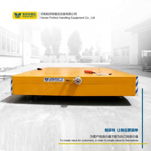 遥控器控制 平板动力轨道车 250吨承重手动平板车 行车过跨运输