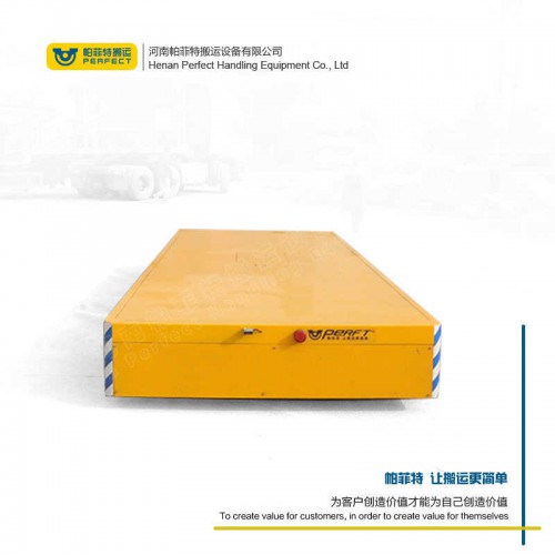 拉运平把车 钢卷过跨车 250吨承重手动平板车 车间转运设备