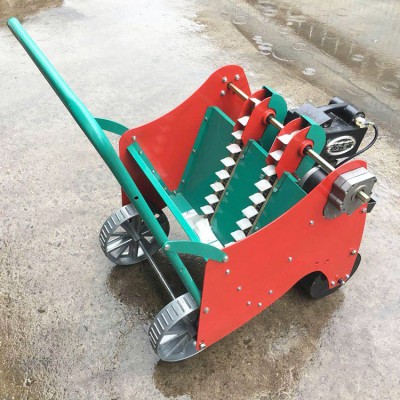 大蒜栽种机 手推大蒜播种机 双行人力种蒜机