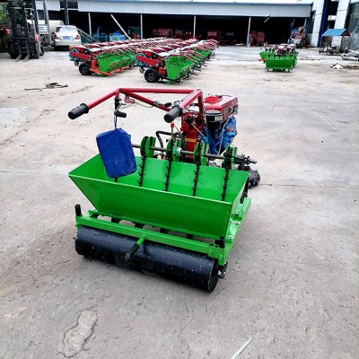 大蒜播种机 双行人力种蒜机 自走式5行大蒜播种机