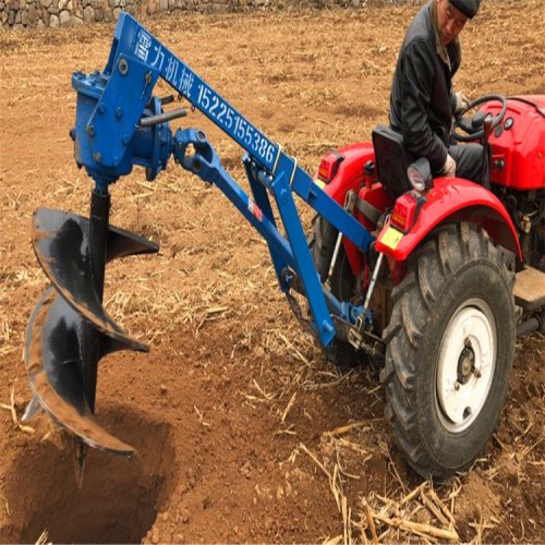 拖拉机栽树机器 大型四轮拖拉机打洞机