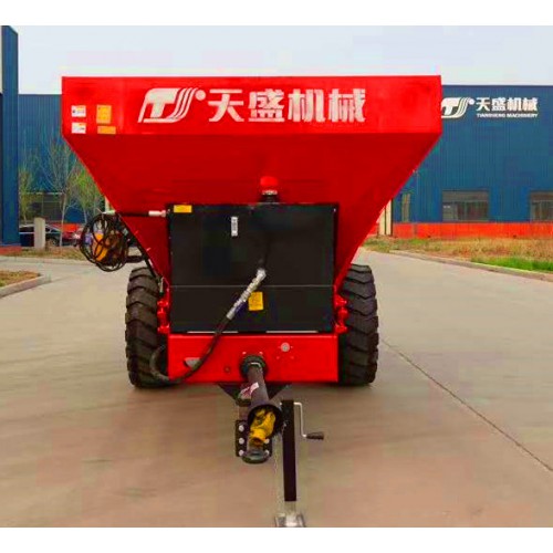 内蒙古牛羊粪抛撒车 8立方干湿粪撒粪机