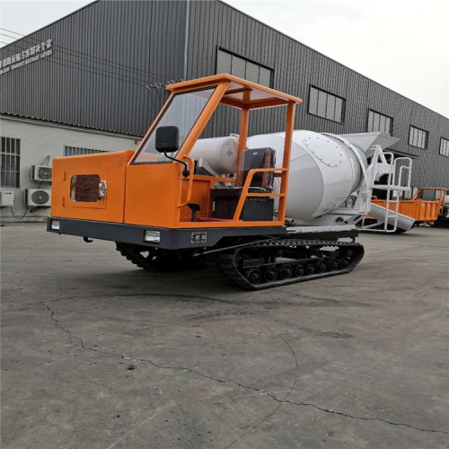 小型履带搅拌车厂家 橡胶链轨履带罐车价格