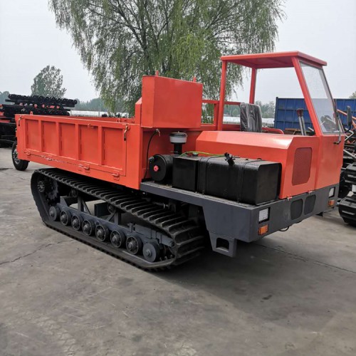 载重6吨拉混凝土链轨翻斗运输车 5吨橡胶覆带运输车