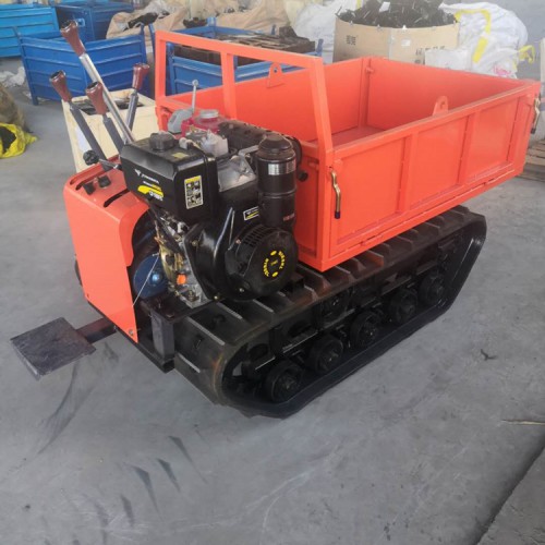 鲁正1吨手扶果园履带搬运机配单缸柴油机