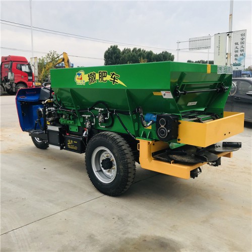 大棚施肥用撒粪车 三轮改装式撒粪车