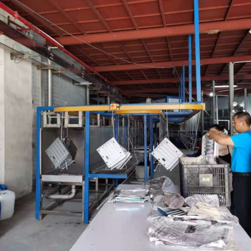 悬挂式 家电冲压件 炸锅 烤盆喷淋清洗磷化烘干线