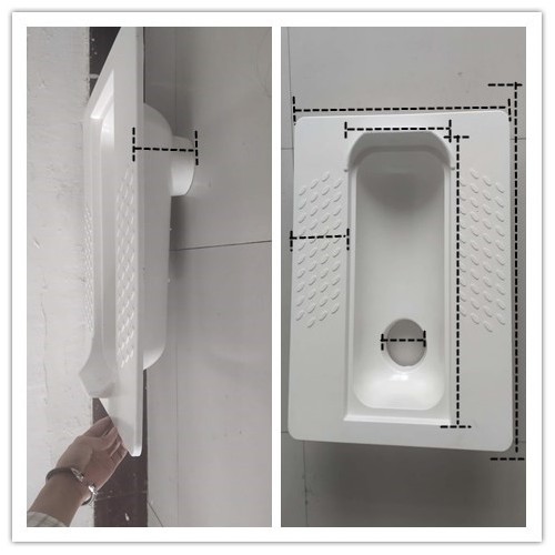 涌泽 玻璃钢蹲便器 易冲洗 不发黄