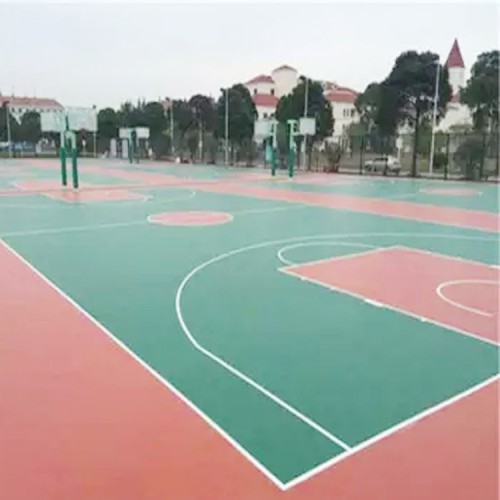 硅PU篮球场   环保型 硅PU塑胶篮球场   厂家直销价格合理