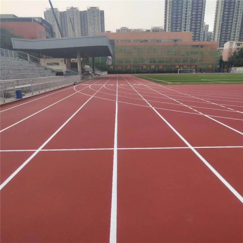 学校塑胶跑道 透气型塑胶跑道