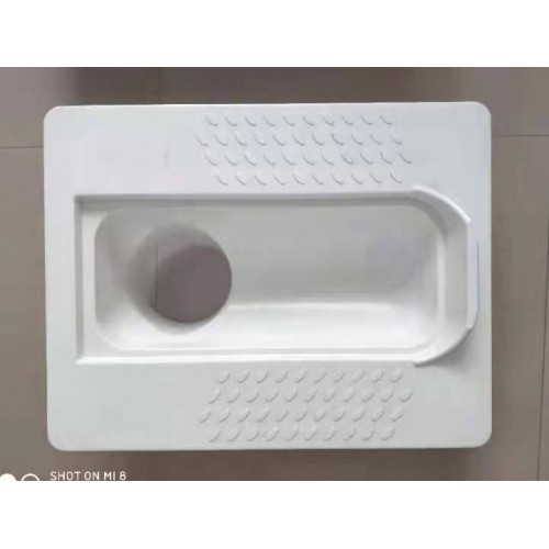 涌泽 玻璃钢蹲便器 易冲洗 不发黄