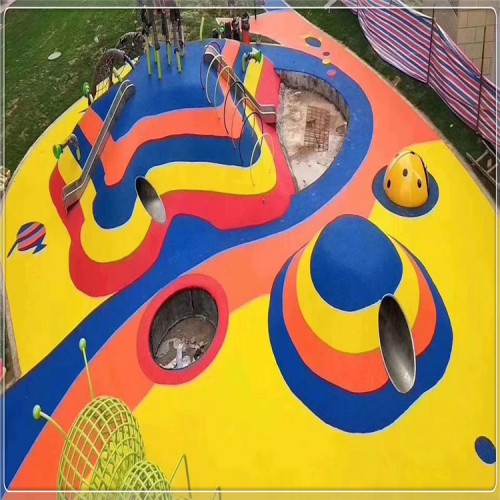 儿童滑梯塑胶地垫 小区塑胶健身步道 儿童乐园橡胶地垫