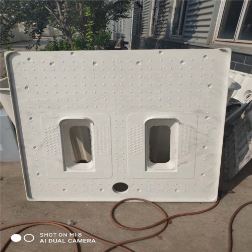 厂家直销一体专用大口径双坑蹲便器