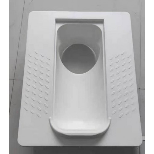 涌泽 玻璃钢蹲便器 易冲洗 不发黄