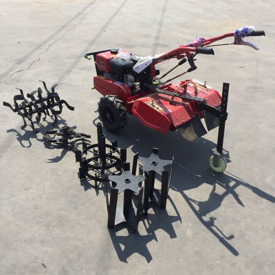 手推式松土机 农作物旋耕耕地机 170汽油四驱微耕机