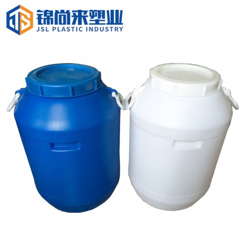 堆码桶 锦尚来吹塑50升化工农药白色大口外盖塑料桶 工厂特价