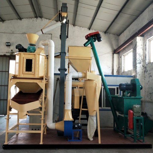 时产1吨鸡饲料生产线 猪饲料生产线 饲料颗粒机组