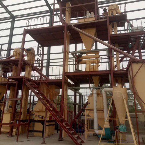 350型环模饲料生产线 饲料颗粒机成套设备