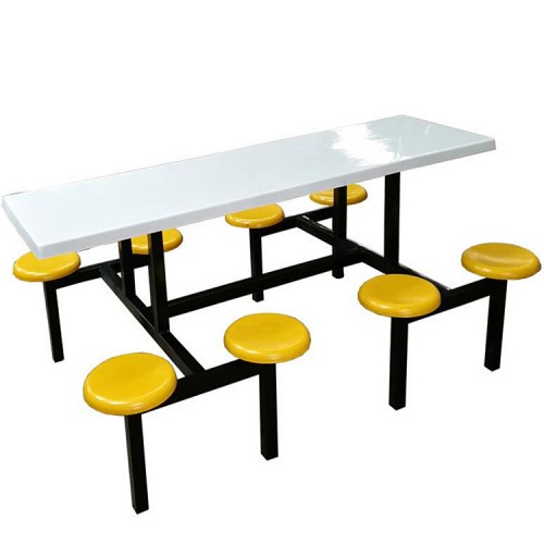 东莞8人位连体食堂玻璃钢餐桌价格划算 康胜餐桌生产厂家批发