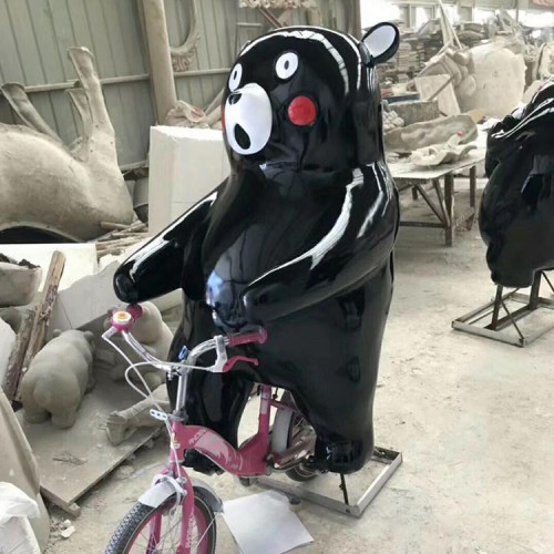 熊本熊玻璃钢雕塑 卡通雕塑可定制