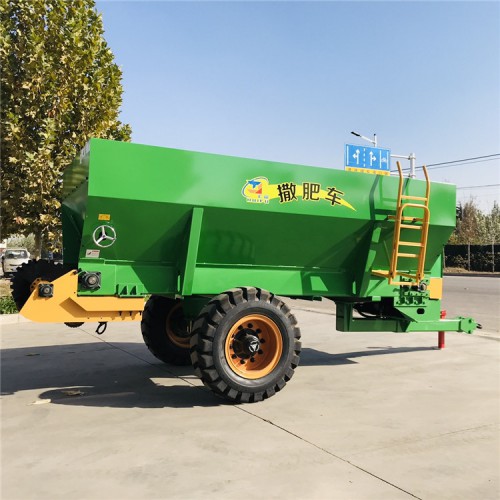 土家肥大田撒肥机 8方液压撒肥车
