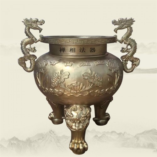 圆形平口香炉 铸铁圆形香炉