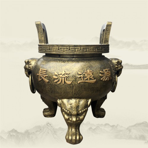 道观圆形平口香炉