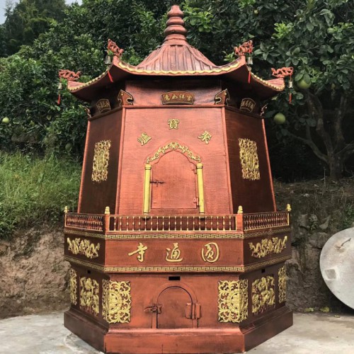 元宝炉生产厂家定制塔形六角化宝炉