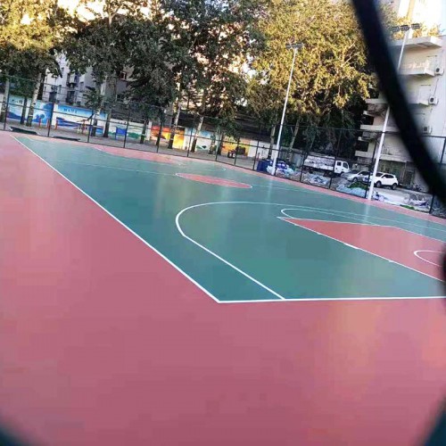 硅pu球场 室外硅pu跑道 硅pu塑胶球场跑道