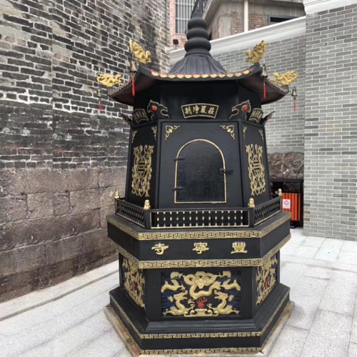 订购福建寺院元宝炉 生铁铸造耐高温烧纸炉价格