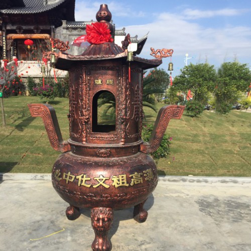 公墓圆形烧纸炉 生铁铸造化钱炉定制