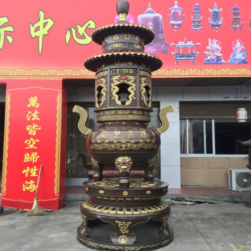 寺院宝鼎价格 二层铸铁仿古宝鼎报价