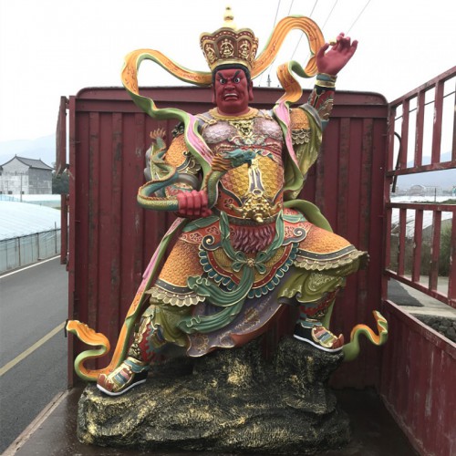 厂家雕塑3米四大天王佛像 木雕四大金佛像价格