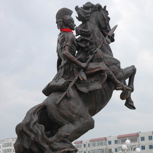 铜雕 马和古罗马战士铜雕 西方铜雕