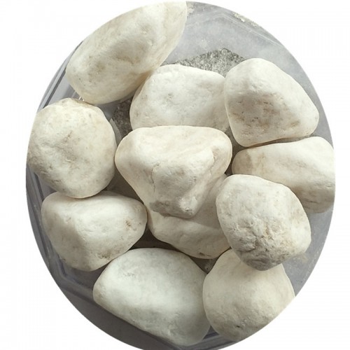 白色鹅卵石 白色石子 汉白玉石子卵石 雪花白石子卵石
