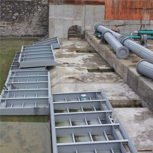 海鹰底轴驱动翻板闸门 定制 智能液压钢坝 音乐喷泉闸门